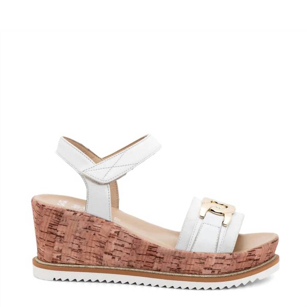 NEW ARA SHOES women's palmdale nappa leather wedge in white